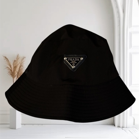 Prada Nylon Bucket Hat – Black | Designer Streetwear Classic - Picture 1 of 2